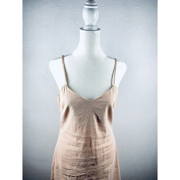 Theory Dress Womens 4 Pink Vickie A Line Stretch Linen Blend V Neck Boho - Picture 2 of 7